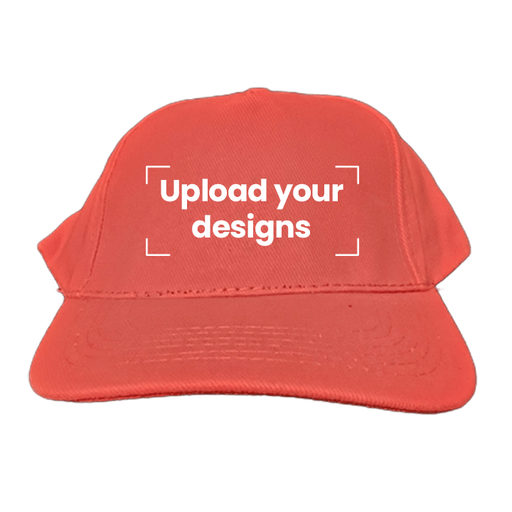 Cotton Cap Embroidered with Your Personalized Design - Red