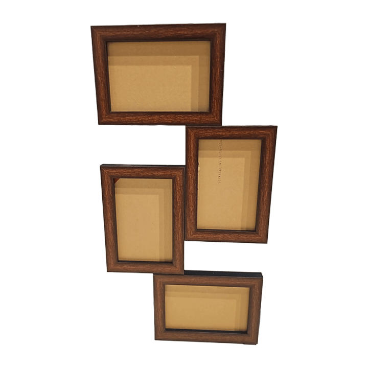 إطار صورة 4x6 مطبوع بتصميمك الشخصي - بني كولاج