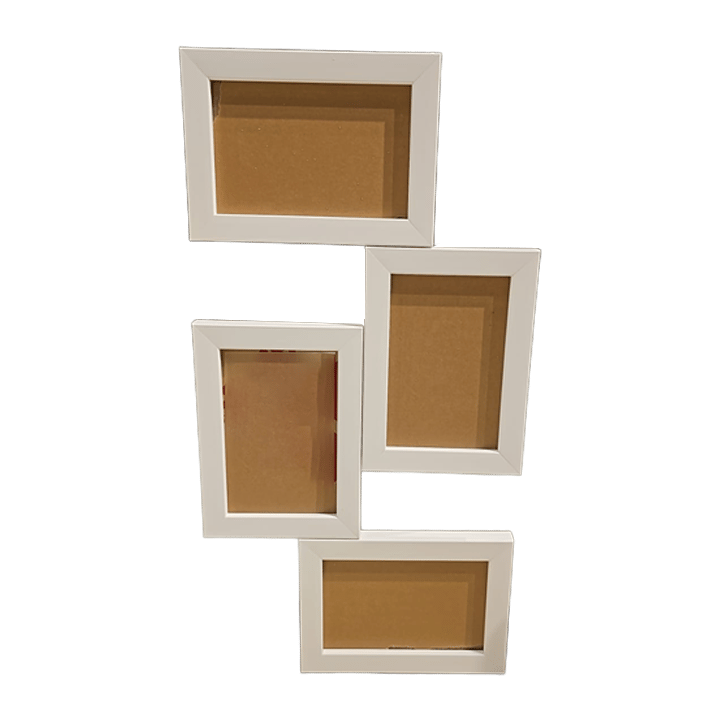 4x6 Photo Frame Printed with Your Personalized Design - White Collage