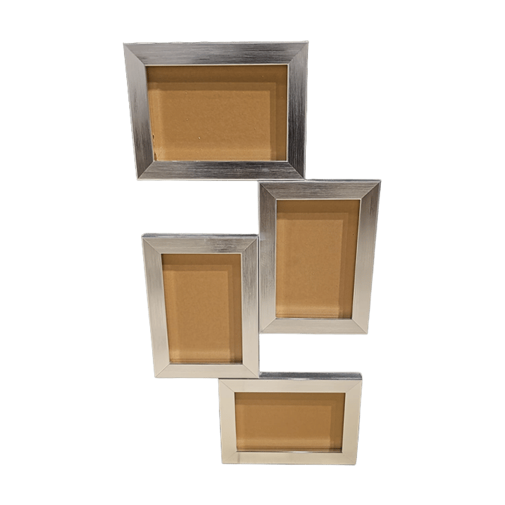 إطار صورة 4x6 مطبوع بتصميمك الشخصي - فضي معدني كولاج