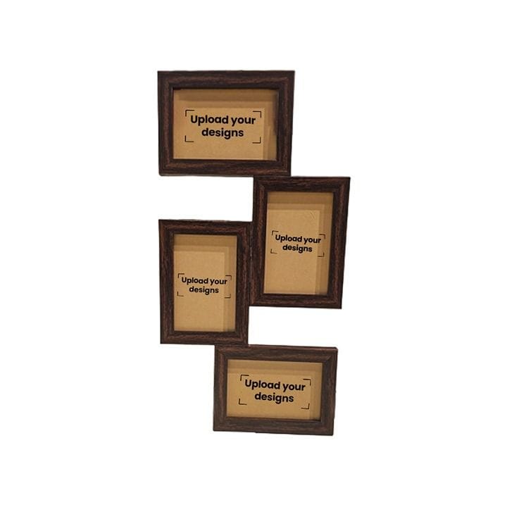 Jumbo Print Personalized 4×6 Photo Collage Frame, Dark Walnut