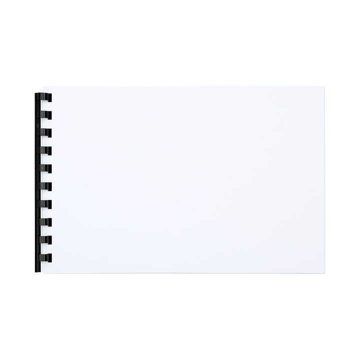 Paper Comb Binding with Back to Back Print-Black-30-A3-Landscape