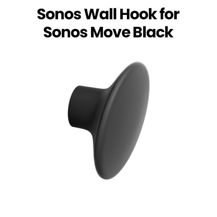 Sonos Move Wall Hook, Designed Specifically For Sonos Move, Aluminum Base, Silicone Cover, Wireless Speaker Holder - Black - MVWHKWW1BLK