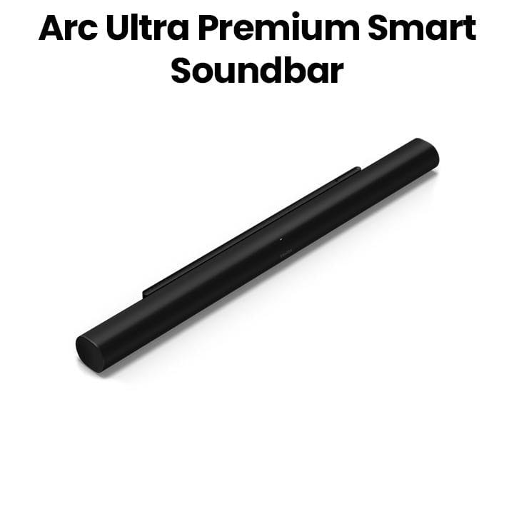 Sonos Arc Ultra Premium Bluetooth Soundbar, Dolby Atmos Spatial Audio, Voice Control, Ultra Clear Dialogue, Sleek Sophisticated Design - Black - ARCG2UK1BLK