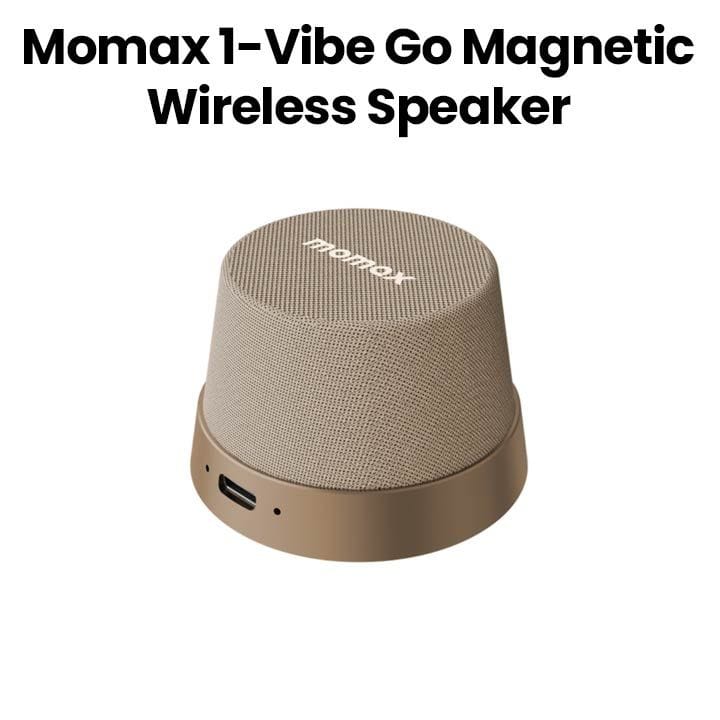 Momax 1-Vibe Go Magnetic Wireless Speaker | Coffee | BS6HKL2
