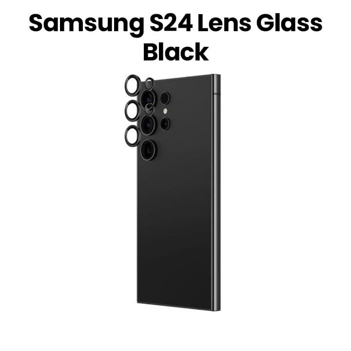 Amazingthing Camera Lens Protector for Samsung S24 – Black | S24CAMBGLA