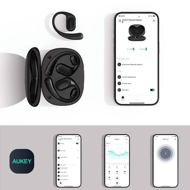 سماعات أوكي الرياضية المفتوحة Beyond Sports Open-Ear - رمادي | EP-S1