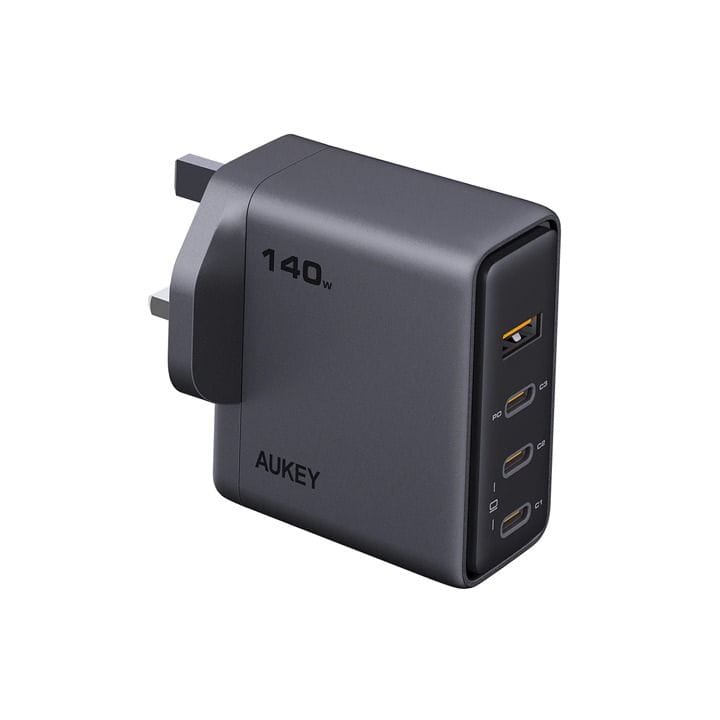 أوكي شاحن حائط Mix 4 PD 140W بأربع منافذ مع PPS للابتوب والموبايل - رمادي | PA-C6