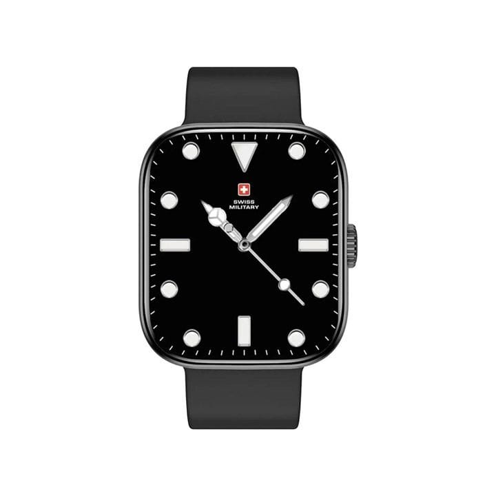 Swiss Military Smart Watch with Black Frame & Black Silicon Strap | SM-WCH-ALPS4-BLKF-BLKSS