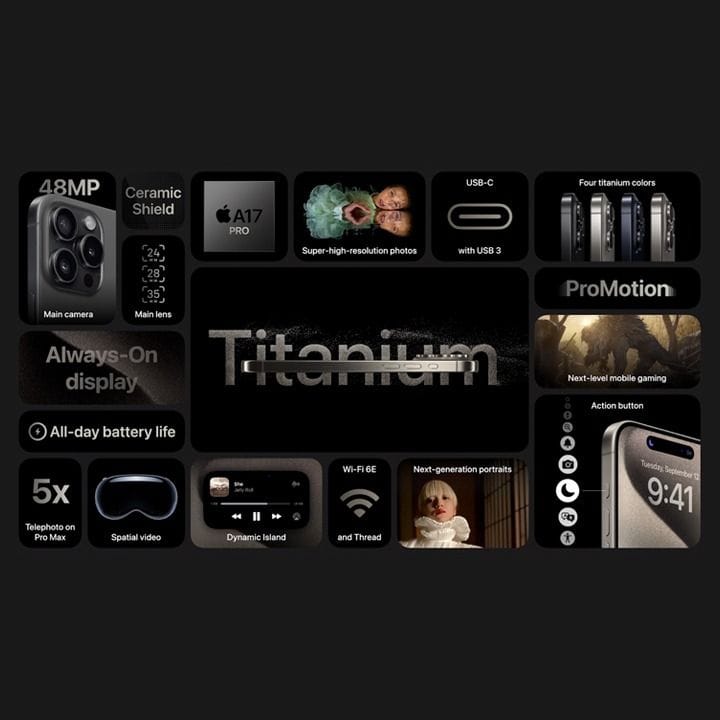 آيفون ١٥ برو من آبل ٥١٢ جيجابايت - تيتانيوم أزرق | MTVA3AA/A  