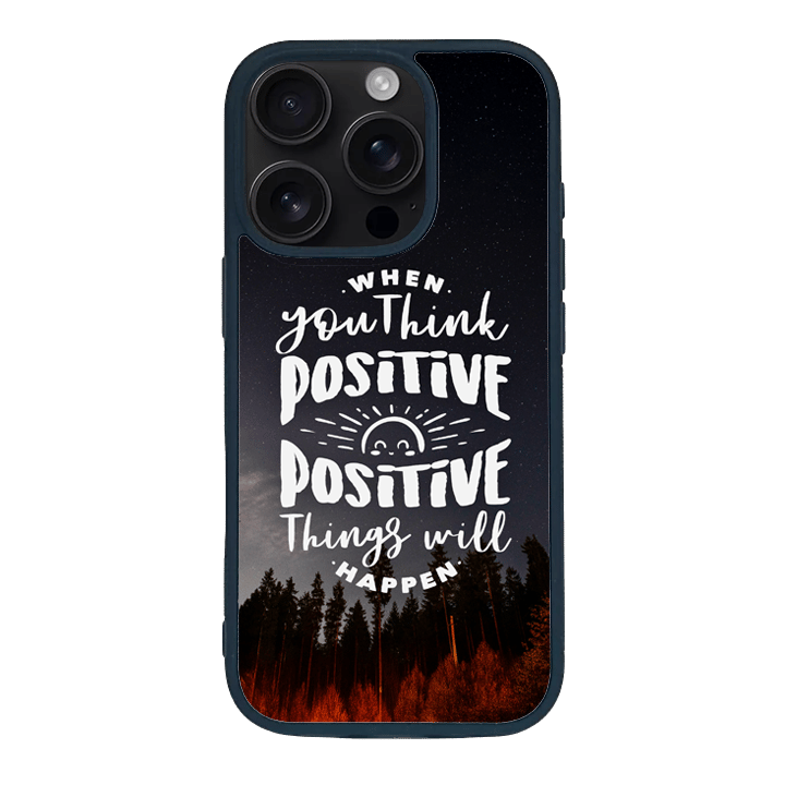 iPhone 16 Pro Max Black Case  Printed With Positive Lettering With Photo