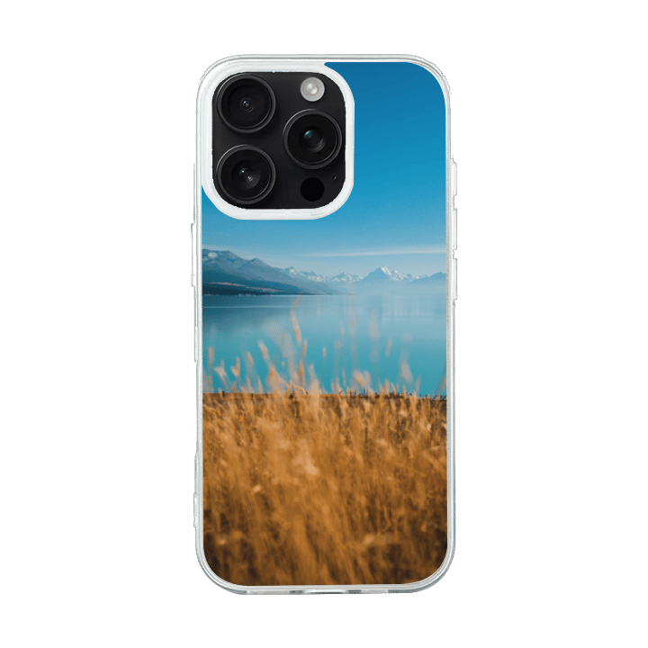 iPhone 16 Pro Transparant Case Printed With Vertical Shot Lake Pukaki Mount Cook