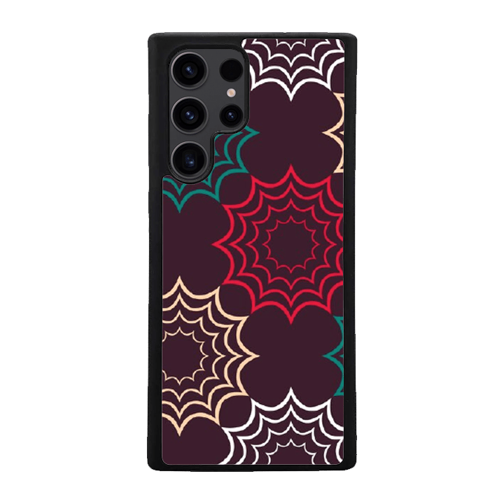 Samsung S24 Ultra Black Case  Printed With Geometric Pattern