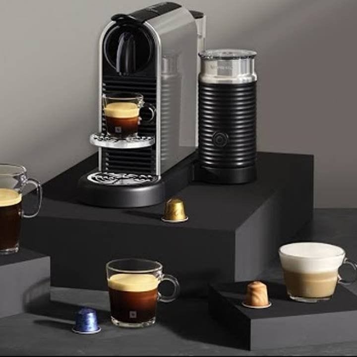 Nespresso Citiz Platinum & Milk Coffee Machine – Platinum | GNN133MCL00186