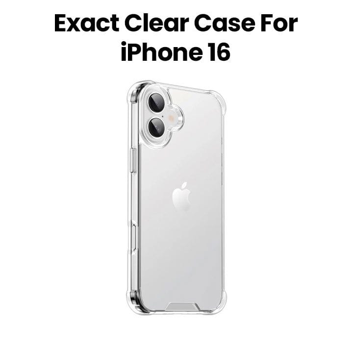 Exact iPhone 16 Hybrid Technology Protective Case | Clear | EX1617