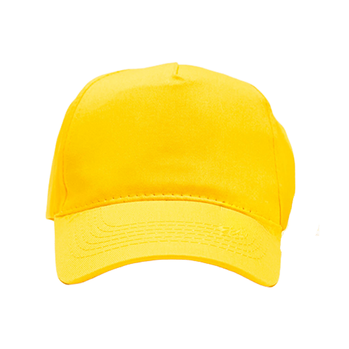 Jumbo Print Heavy Brushed Cotton Cap 5 Panels with Polished Metal Buckle | Yellow
