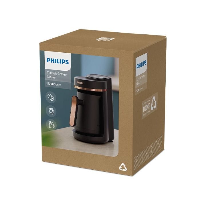 Philips Turkish Coffee Maker, Black & Copper | HDA150/62