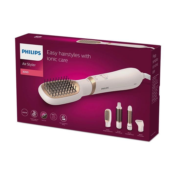 Philips Series 3000 Hairstyler + 3 Styling Attachments | Pink | BHA310/03