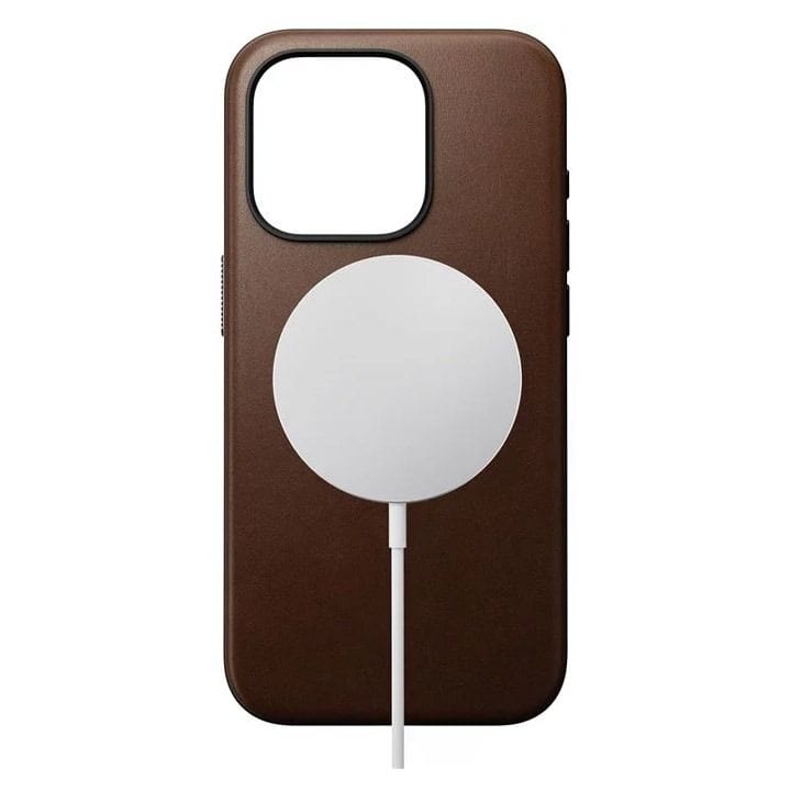 Nomad Modern Leather Case for iPhone 15 Pro | Brown | Nomad Leather | NM01614685