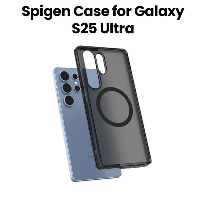 سبيجن غطاء جالاكسي S25 ألترا متوافق مع ماج سيف ومقاوم للسقوط | أسود ضبابي