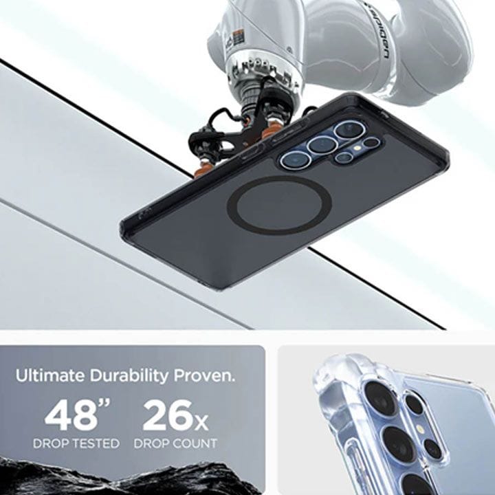 سبيجن غطاء جالاكسي S25 ألترا متوافق مع ماج سيف ومقاوم للسقوط | أسود ضبابي