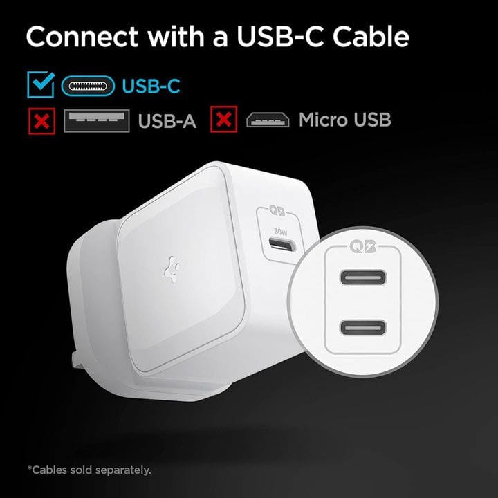 Spigen PowerArc GAN Charger 30W Type-C, Compact | White | PE2008UJ