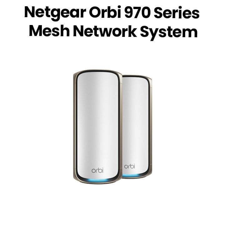 Netgear Orbi Wi-Fi 7 Mesh Network System | RBE972S-100EUS | Quad-Band | White