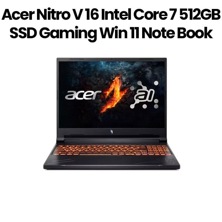 أيسر نيترو V 16 لابتوب ألعاب Intel Core i7، 512 جيجابايت SSD، Windows 11 أسود ANV16-71-75H2
