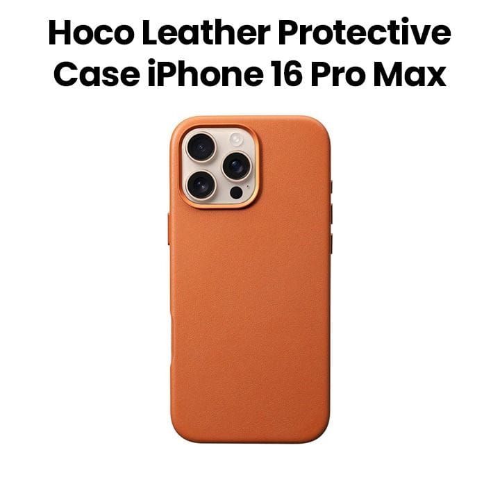 Hoco Leather Protective Case for iPhone 16 Pro Max | Brown | DG29