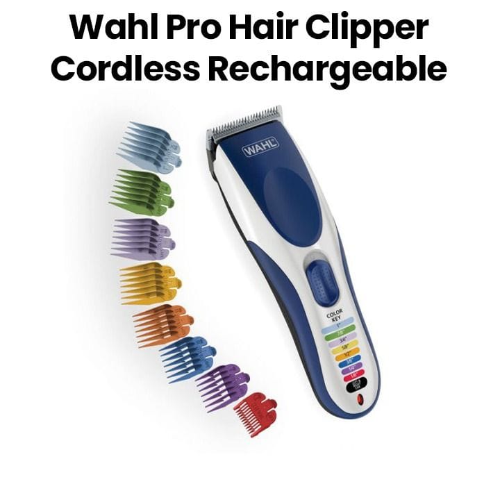 Wahl Pro Hair Clipper Cordless Rechargeable 100-240V | Blue | 9649-1627