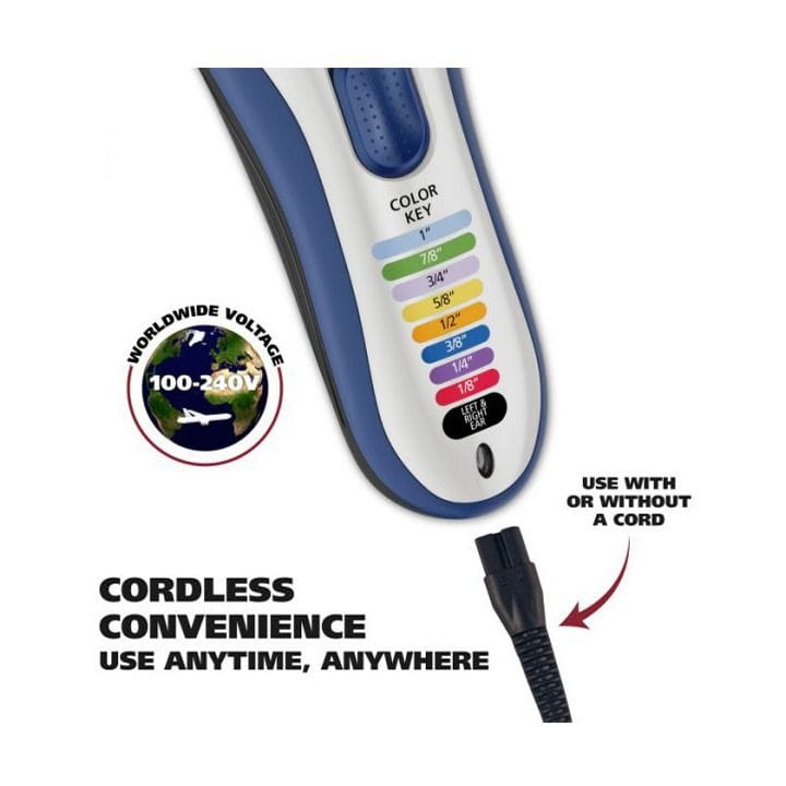 Wahl Pro Hair Clipper Cordless Rechargeable 100-240V | Blue | 9649-1627