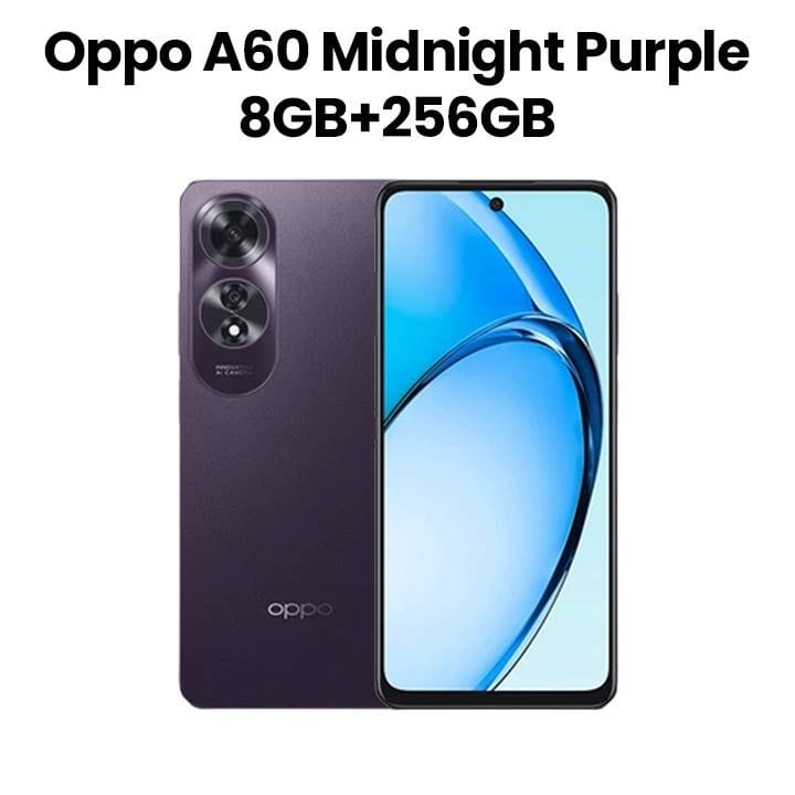 هاتف ذكي اوبو A60 ذاكره 8 جيجا + 256 جيجا بنفسجي داكن CPH2631