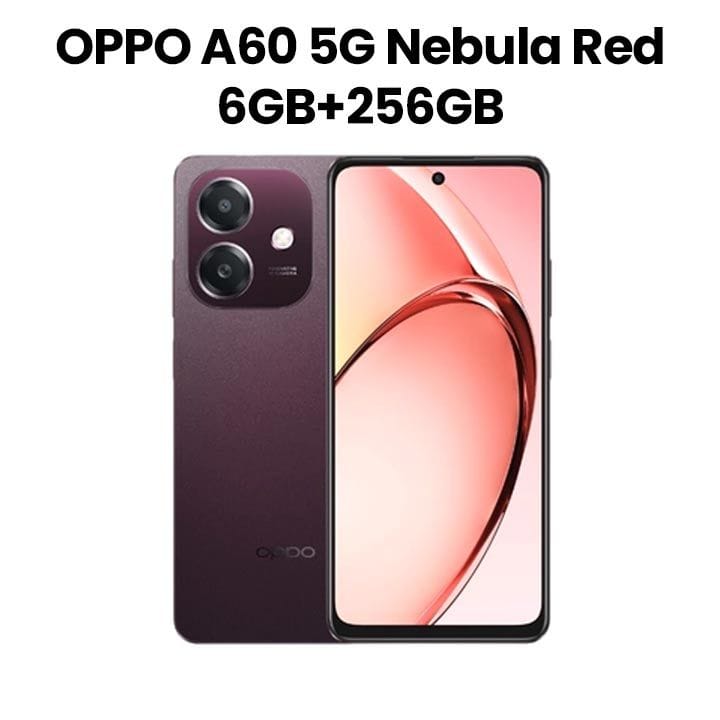 Oppo A60 5G 6GB+256GB Smartphone | Nebula Red