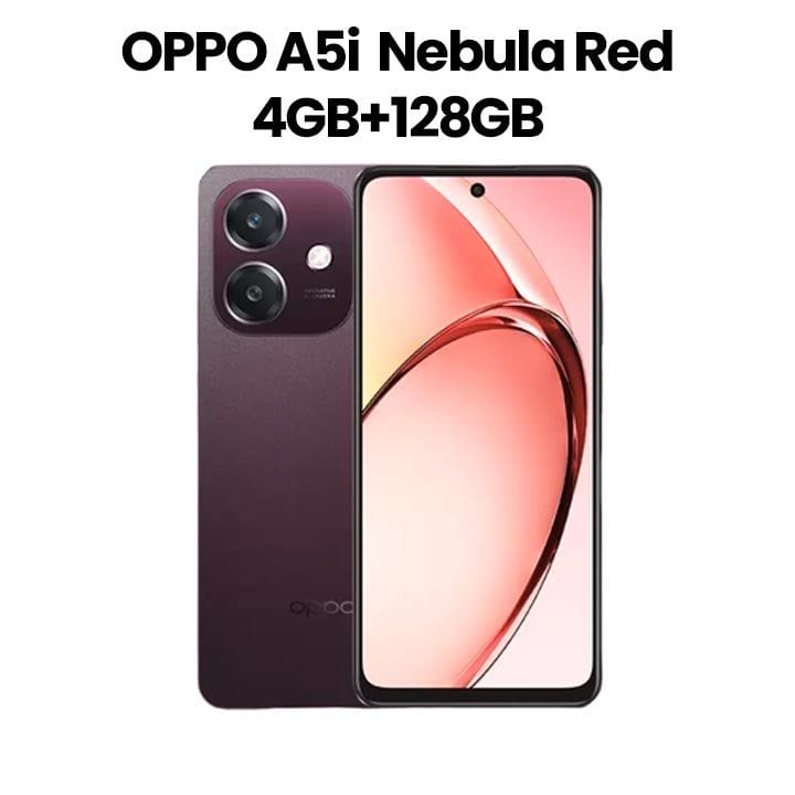 Oppo A5i 4GB+128GB Smartphone | Nebula Red