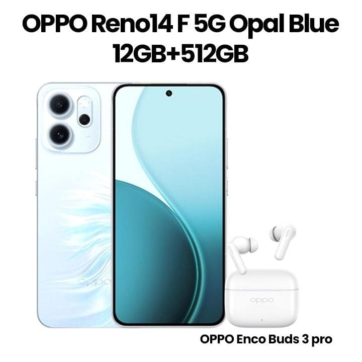Oppo Reno14 F 5G 12GB+512GB Smartphone | Opal Blue