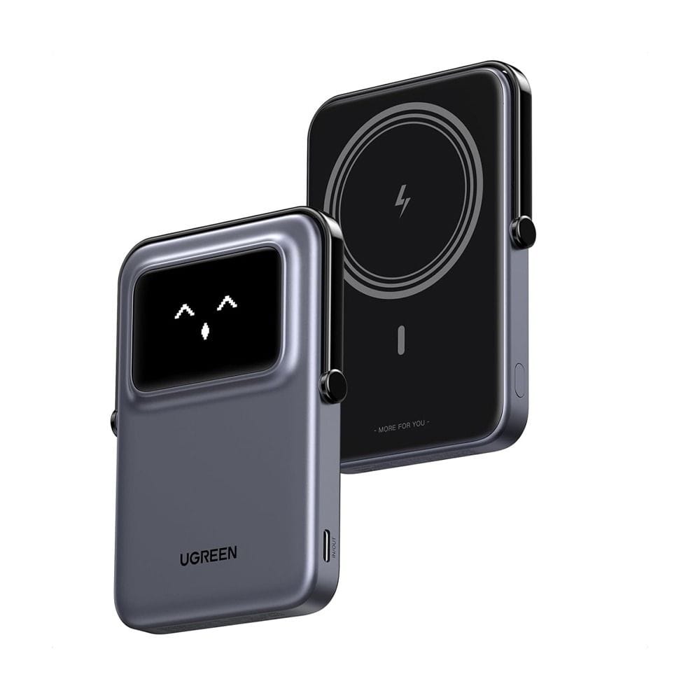 UGREEN 5,000mAh Mini Magnetic Robot Wireless 20W Power Bank | Purple Grey | UG-PB-MSAFE-PB571-5000C-GRY
