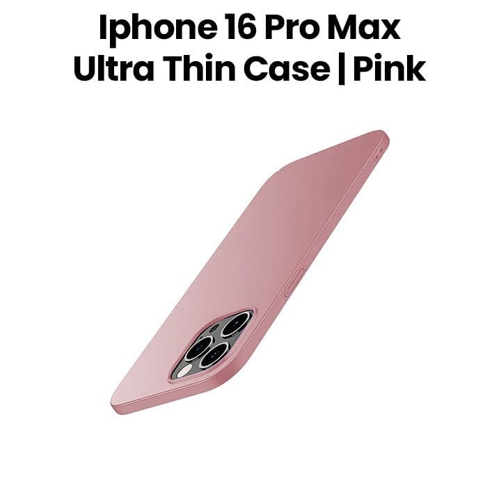 iPhone 16 Pro Max Ultra-Thin PC Matte Case – Pink