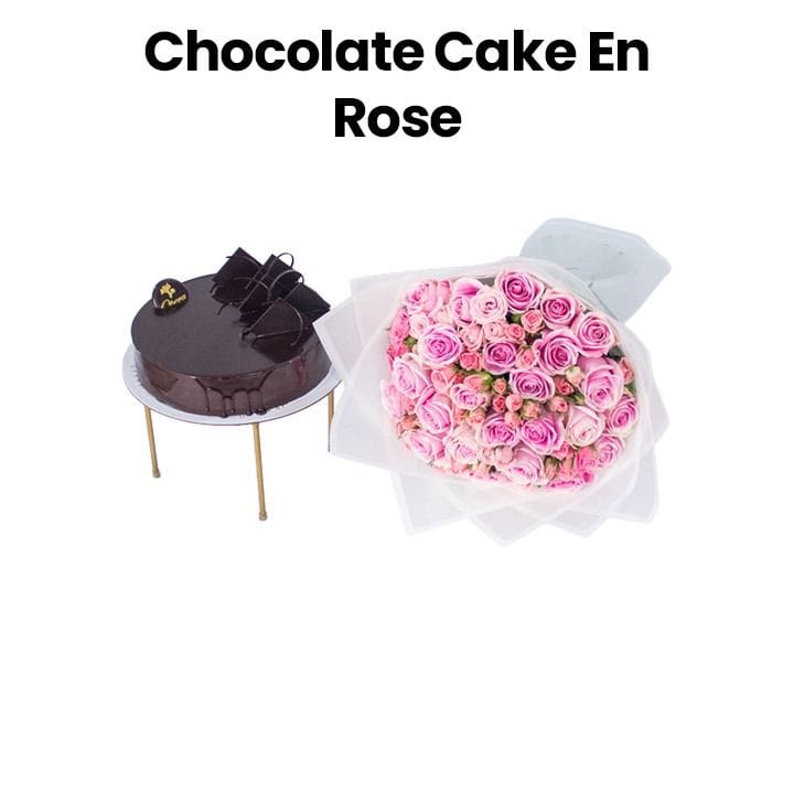 Chocolate Cake En Rose | Red & Brown