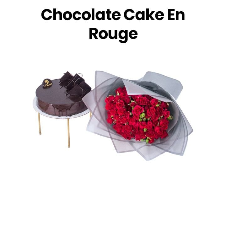 Chocolate Cake En Rouge | Red & Brown