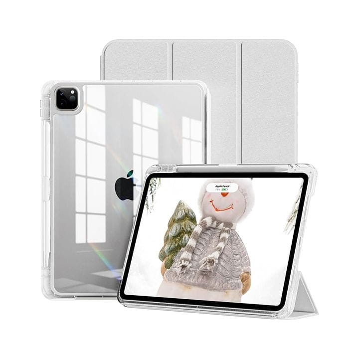 JKSML iPad Air 13" (M3/M2, 2025/2024) & iPad Pro 12.9" Case with Pencil Holder | Grey | B0F8NGJGKQ