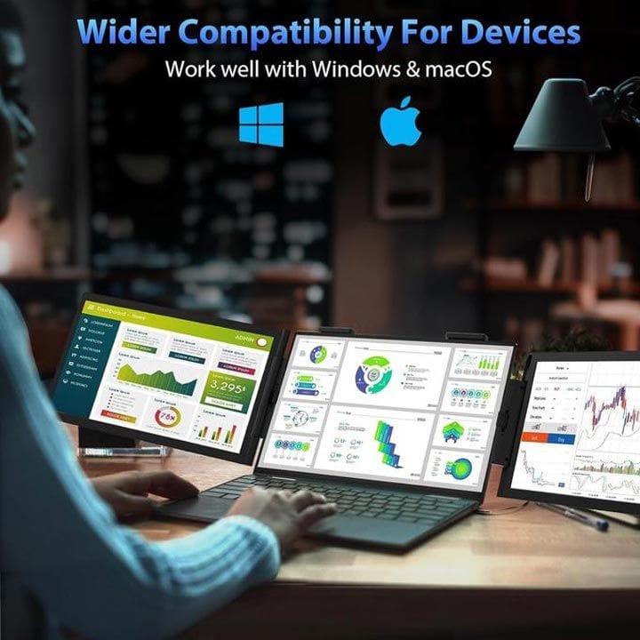 شاشه اضافيه للابتوب ماجيك ريفن 14 بوصه فل اتش دي 1080p توصيل وتشغيل اسود Z140A01D