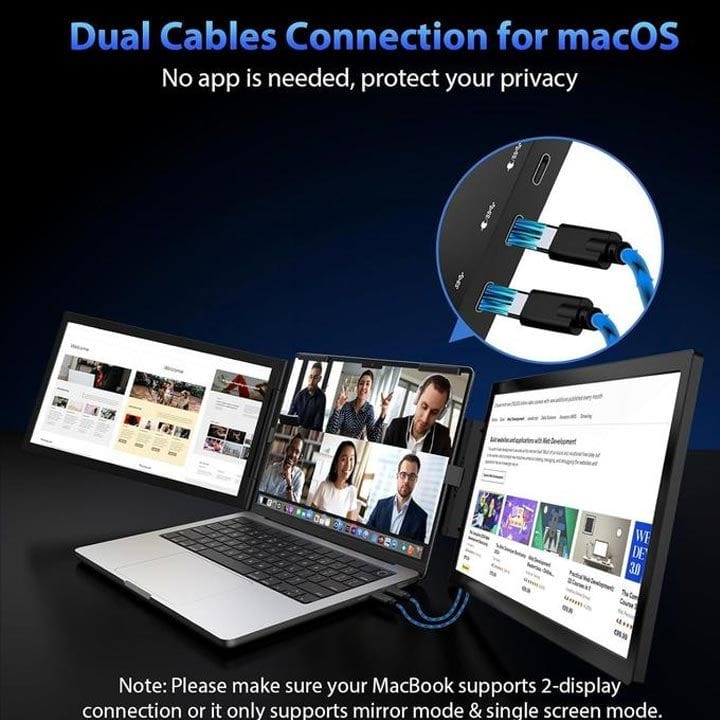 شاشه اضافيه للابتوب ماجيك ريفن 14 بوصه فل اتش دي 1080p توصيل وتشغيل اسود Z140A01D