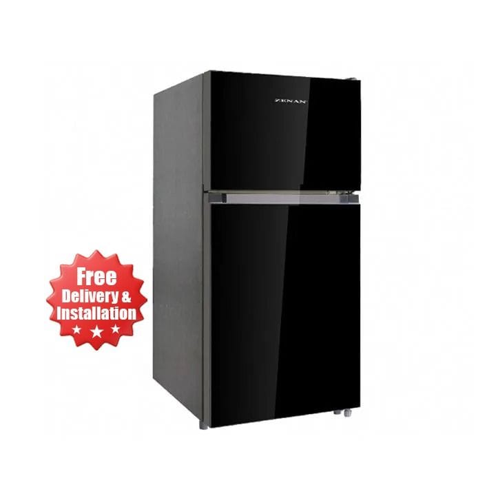 Zenan Refrigerator 90L – Black Glass | ZBC-U89BG