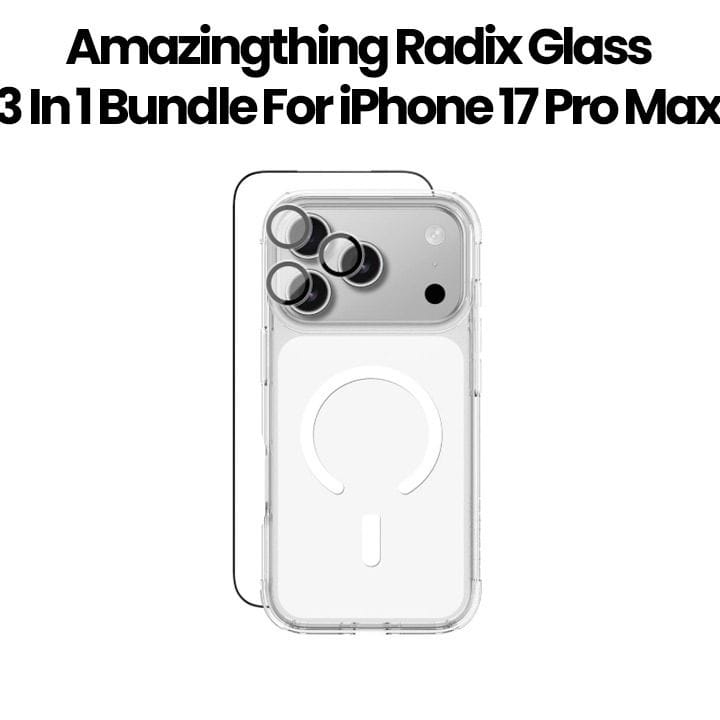 AmazingThing Radix 3-in-1 Bundle for iPhone 17 Pro Max (Mag Case + 3D Privacy Glass + Clear Lens)