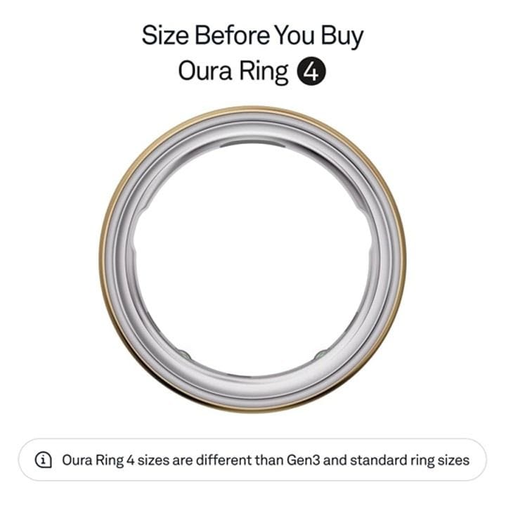 خاتم ذكي اورا الجيل الرابع لتتبع الصحه والنشاط مقاس 6 ذهبي JZ90-54216-06