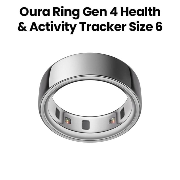 Oura Ring 4 Smart Ring Health & Activity Tracker Size 6 | Silver | JZ90-54217-06