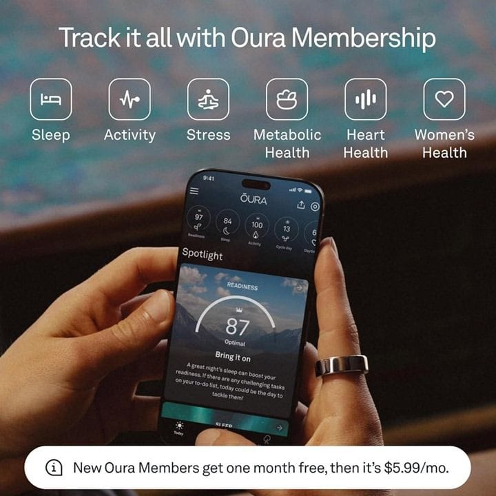 Oura Ring 4 Smart Ring Health & Activity Tracker Size 9 | Gold | JZ90-54216-09