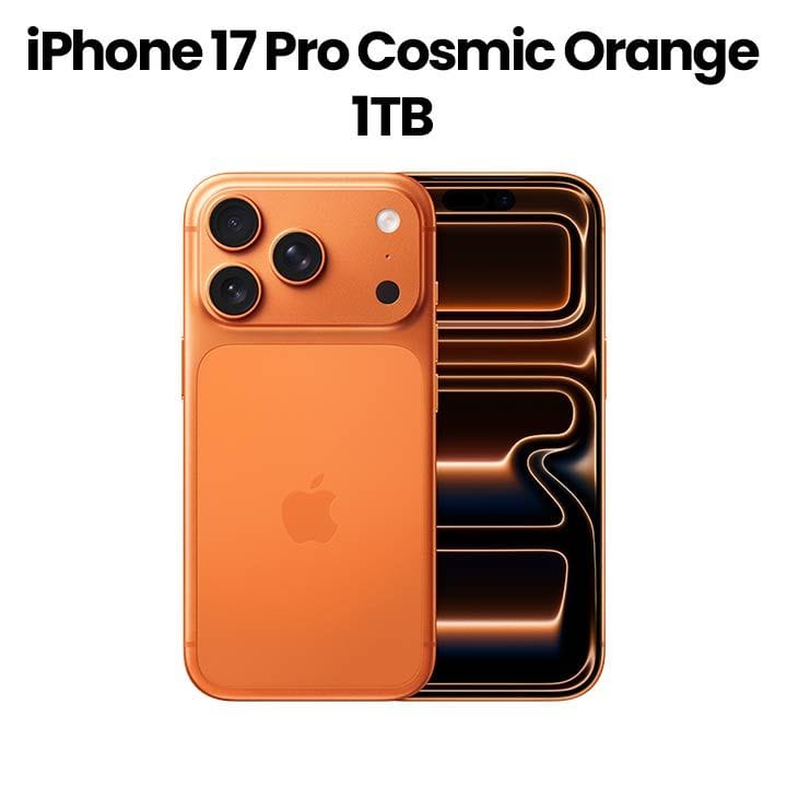 Apple iPhone 17 Pro 12GB RAM 1TB Storage 6.3 Inch, Super Retina XDR, Water and Dust Resistant - Cosmic Orange - MG8E4AH/A