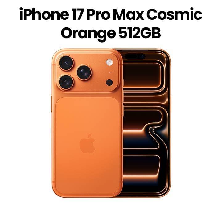 Apple iPhone 17 Pro Max 12GB RAM 512GB Storage 6.9 Inch, Super Retina XDR, Pro-Level Performance - Cosmic Orange - MFYD4AH/A