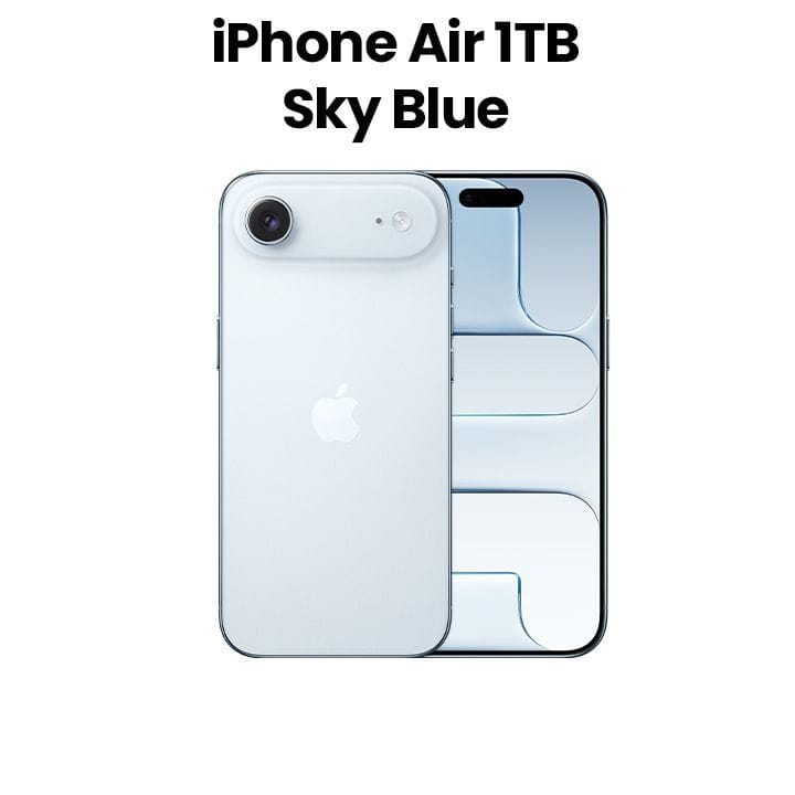 Apple iPhone Air 1TB Storage 6.5 Inch, Slim And Durable Build, Super Retina XDR, Powerful Performance, Water and Dust Resistant - Sky Blue - MG1Q4AH/A